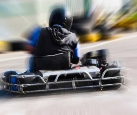 Driving Kart Racing man Stock Photo 05