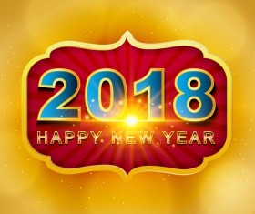 Ethnic style 2018 new year background vector 02