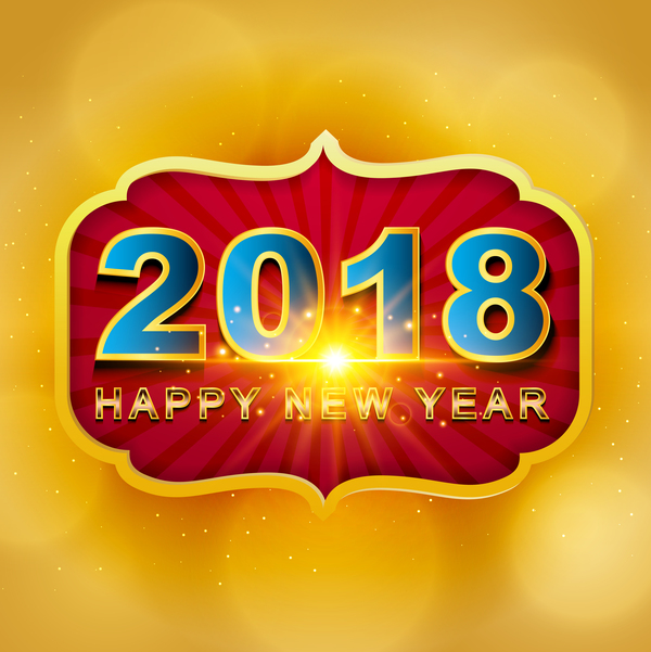 Ethnic style 2018 new year background vector 02