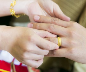 Exchange wedding ring Stock Photo