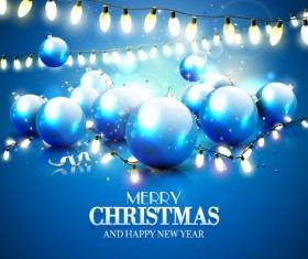 Festive lanterns with christmas and new year background vector