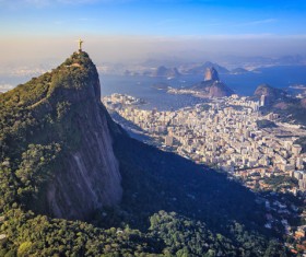 Filming the mountain Jesus of Rio de Janeiro from different angles Stock Photo 01