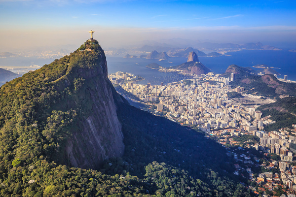 Filming the mountain Jesus of Rio de Janeiro from different angles Stock Photo 01