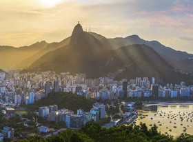 Filming the mountain Jesus of Rio de Janeiro from different angles Stock Photo 05