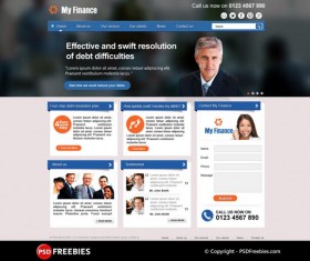 Finance business website corporate psd theme