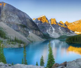 Forest lake landscape Stock Photo 02