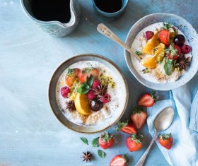 Fruit oatmeal Stock Photo