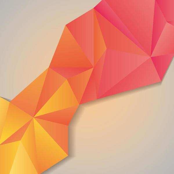 Geometric polygons abstract background vectors material 01