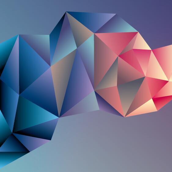 Geometric polygons abstract background vectors material 03