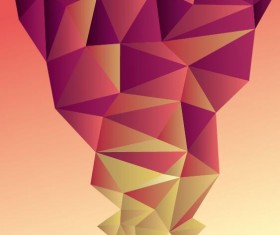 Geometric polygons abstract background vectors material 07