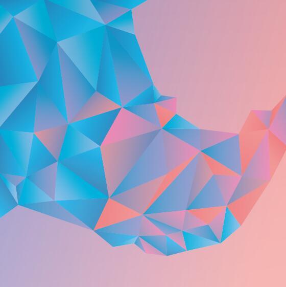 Geometric polygons abstract background vectors material 09