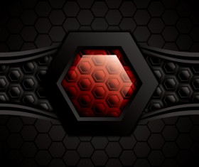 Glass button with metal background vector 05