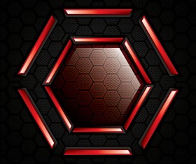 Glass button with metal background vector 06