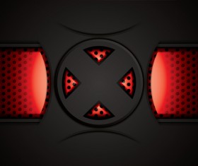 Glass with metal background vectors 04