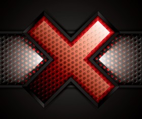 Glass with metal background vectors 05