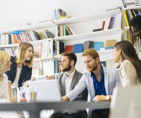 Good atmosphere business meeting Stock Photo 04