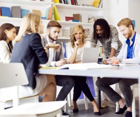 Good atmosphere business meeting Stock Photo 07