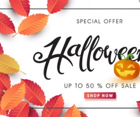 Halloween special offer white background vector