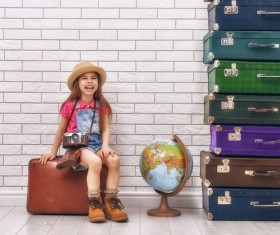 Happy little girl Stock Photo