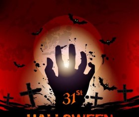 Horror club party flyer template design vector