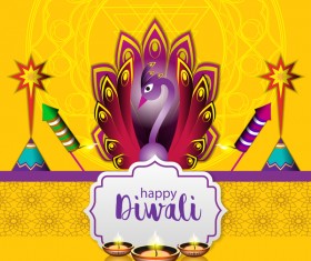 Indian diwali spiritual tradition holiday ceremony background vector
