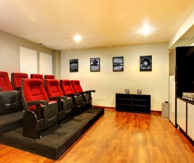 Indoor home theater Stock Photo