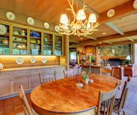 Interior wooden furniture decoration Stock Photo 01