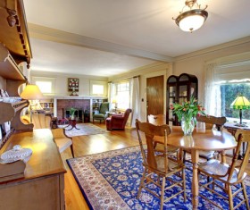 Interior wooden furniture decoration Stock Photo 05