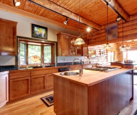 Interior wooden furniture decoration Stock Photo 06