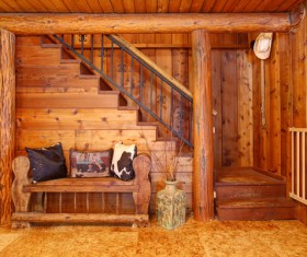 Interior wooden furniture decoration Stock Photo 07