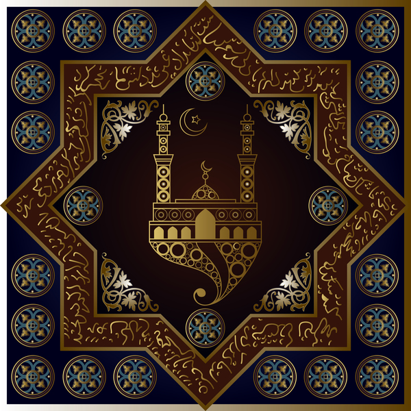 Islamic styles pattern decor vectors 07