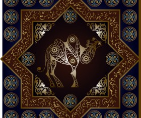 Islamic styles pattern decor vectors 10