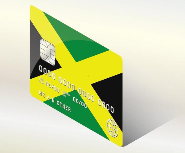 Jamaica Credit Cards template vector