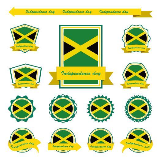 Jamaica labels design vector
