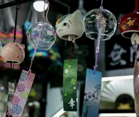 Japanese cartoon windbell Stock Photo