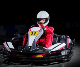 Kart girl racer Stock Photo 02