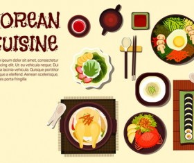 Korean food design vector 01