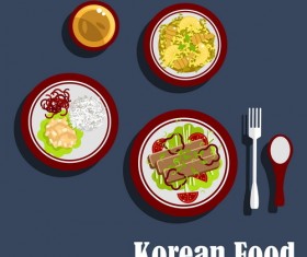 Korean food design vector 04