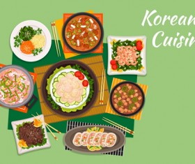 Korean food design vector 05