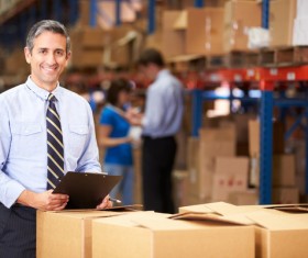 Logistics Warehouse Administrator Stock Photo 01