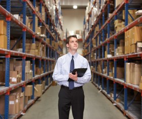 Logistics Warehouse Administrator Stock Photo 02