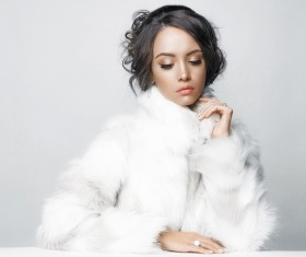 Makeup girl wearing diamond jewelry Stock Photo 02