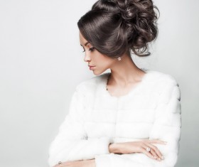 Makeup girl wearing diamond jewelry Stock Photo 06