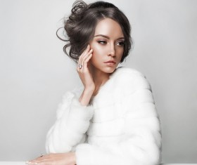 Makeup girl wearing diamond jewelry Stock Photo 07