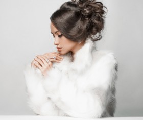 Makeup girl wearing diamond jewelry Stock Photo 08