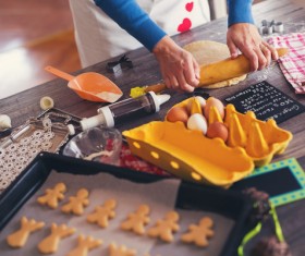 Making Christmas food Stock Photo 07