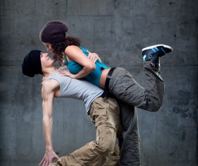 Male and female hip-hop Stock Photo 01