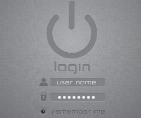 Metal logn interface design vector