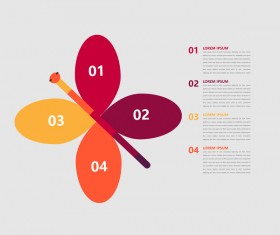 Minimalistic design infographic template vectors material 03