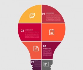 Minimalistic design infographic template vectors material 05